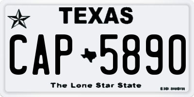 TX license plate CAP5890