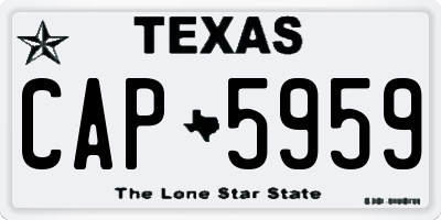 TX license plate CAP5959