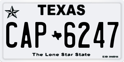 TX license plate CAP6247