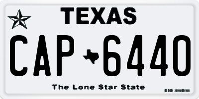 TX license plate CAP6440
