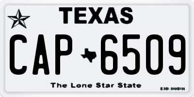 TX license plate CAP6509