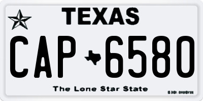 TX license plate CAP6580