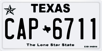 TX license plate CAP6711
