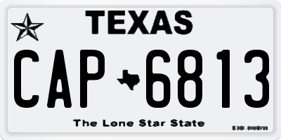 TX license plate CAP6813
