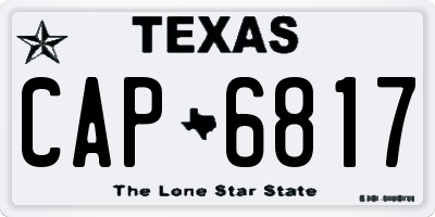 TX license plate CAP6817