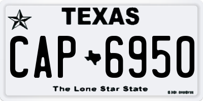TX license plate CAP6950