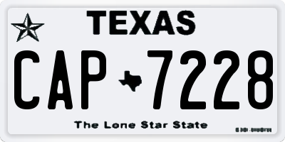 TX license plate CAP7228