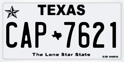 TX license plate CAP7621