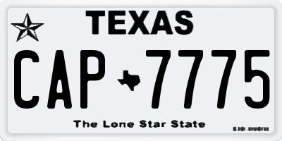 TX license plate CAP7775