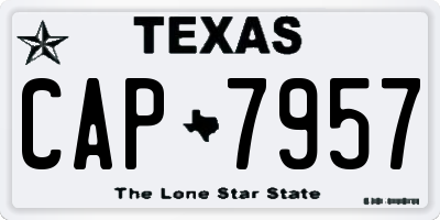 TX license plate CAP7957