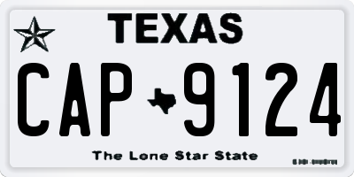 TX license plate CAP9124