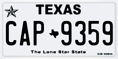 TX license plate CAP9359