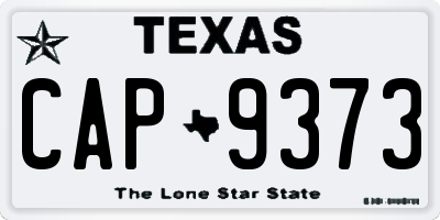 TX license plate CAP9373