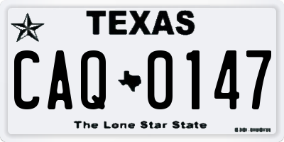 TX license plate CAQ0147