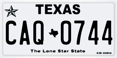 TX license plate CAQ0744