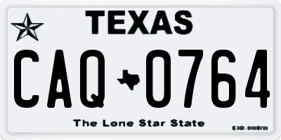 TX license plate CAQ0764