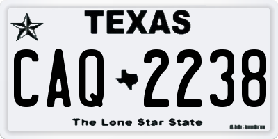TX license plate CAQ2238