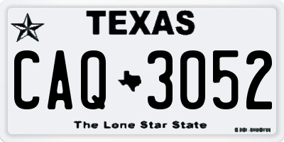 TX license plate CAQ3052