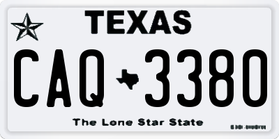 TX license plate CAQ3380