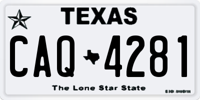 TX license plate CAQ4281