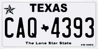 TX license plate CAQ4393