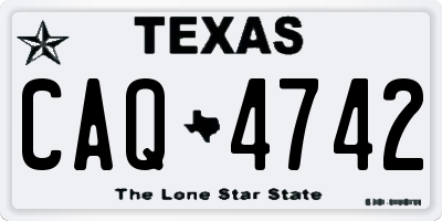 TX license plate CAQ4742