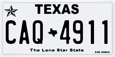 TX license plate CAQ4911