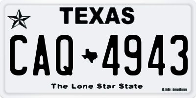 TX license plate CAQ4943