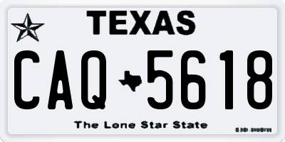 TX license plate CAQ5618
