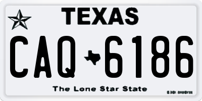 TX license plate CAQ6186