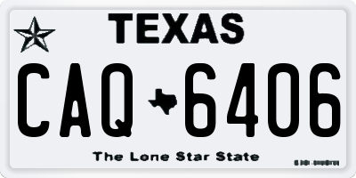 TX license plate CAQ6406