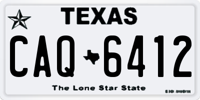 TX license plate CAQ6412