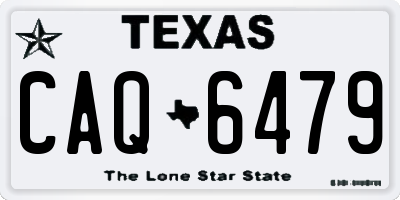 TX license plate CAQ6479
