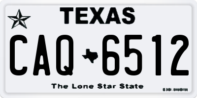 TX license plate CAQ6512