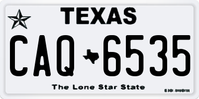 TX license plate CAQ6535