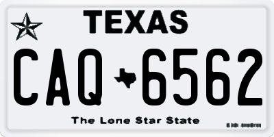 TX license plate CAQ6562