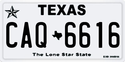 TX license plate CAQ6616