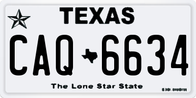 TX license plate CAQ6634