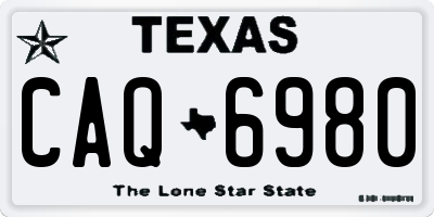 TX license plate CAQ6980