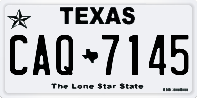 TX license plate CAQ7145