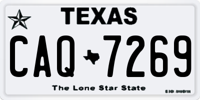 TX license plate CAQ7269