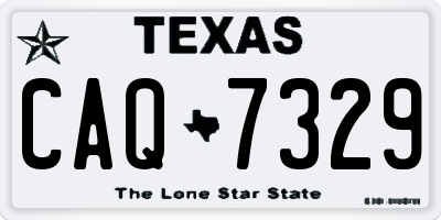 TX license plate CAQ7329