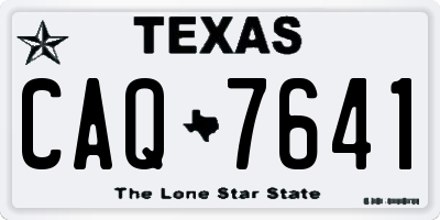 TX license plate CAQ7641