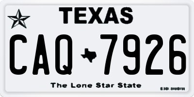 TX license plate CAQ7926