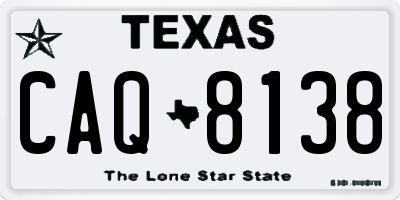 TX license plate CAQ8138