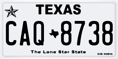 TX license plate CAQ8738