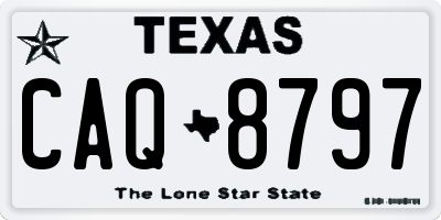 TX license plate CAQ8797
