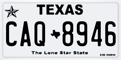 TX license plate CAQ8946
