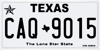 TX license plate CAQ9015