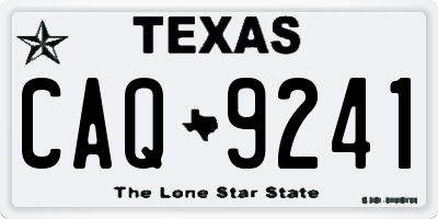 TX license plate CAQ9241